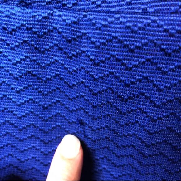 Anthropologie blue chevron textured button front blazer size 12 - Picture 11 of 16